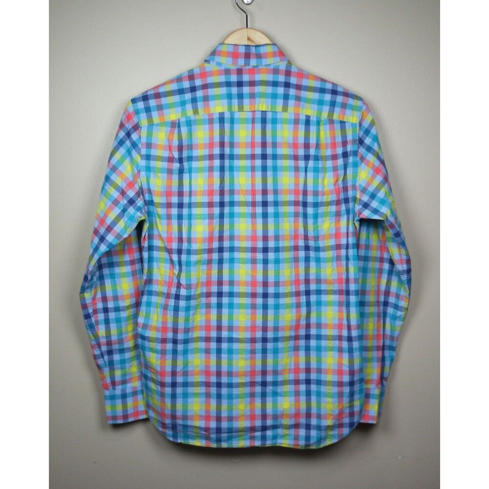 Bonobos Mens S Slim Fit Summer Weight Poplin Plaid Button Down Shirt Multicolor - Picture 3 of 10